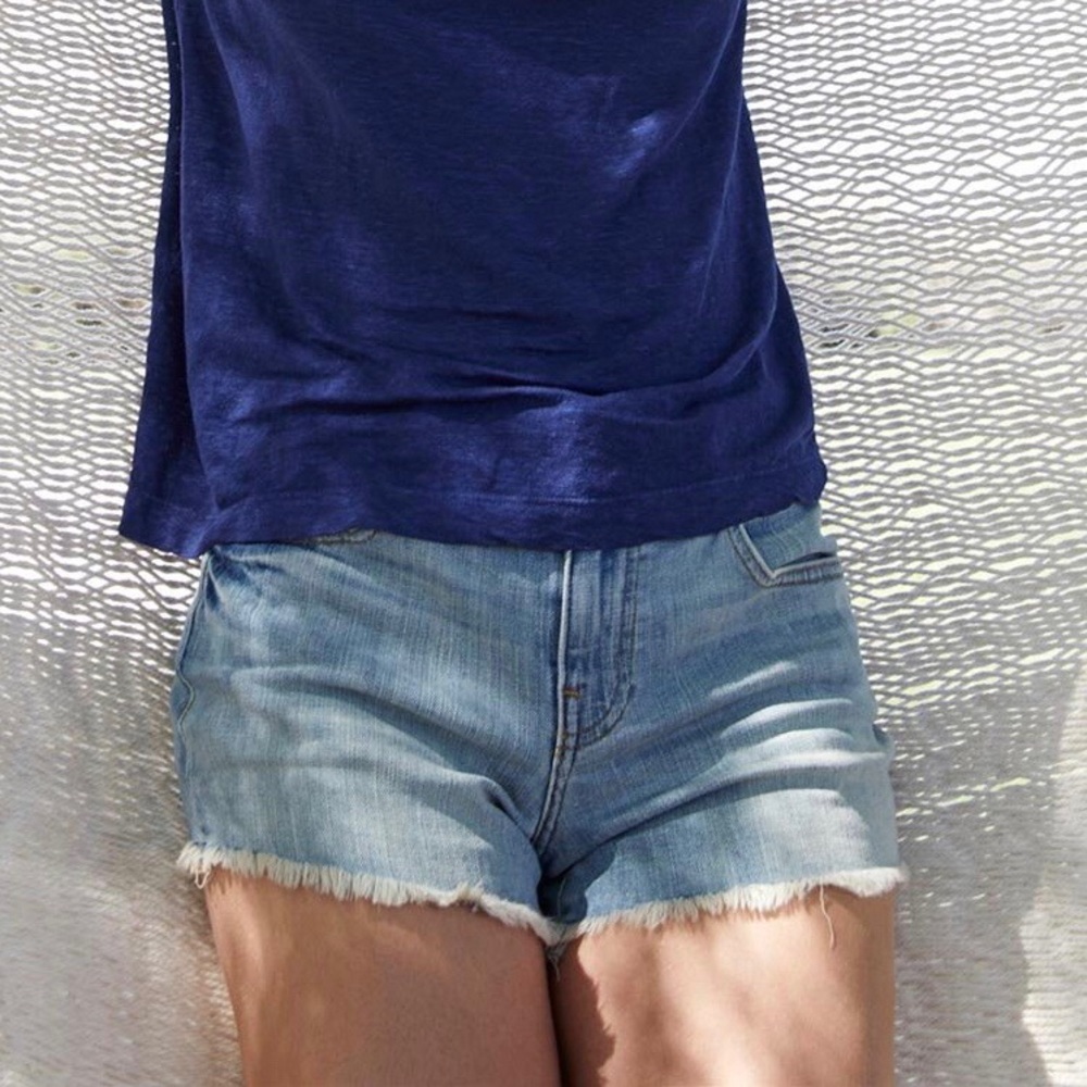 Velvet by G&S Cindy Frayed Hem Boyfriend Shorts